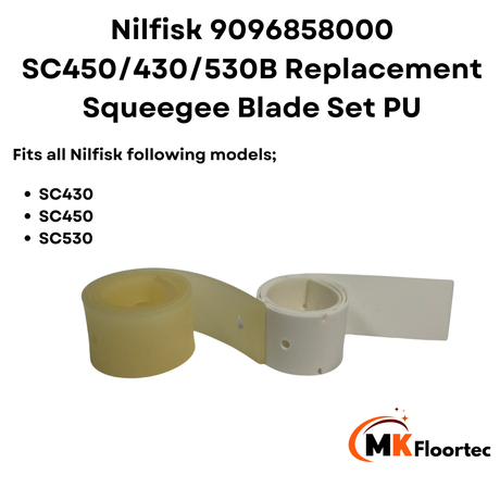 Nilfisk 9096858000 SC450/430/530B Replacement Squeegee Blade Set PU