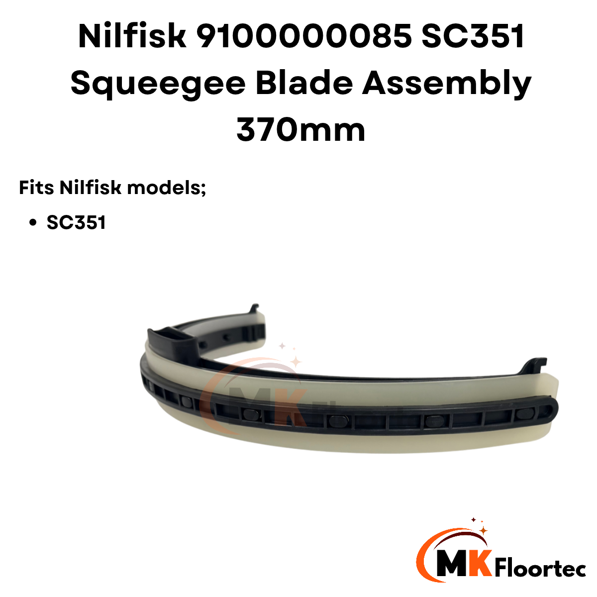 Nilfisk 9100000085 SC351 Squeegee Blade Assembly 370mm