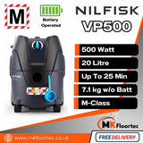 Nilfisk AERO 21B-W0M PC M-Class Cordless Battery Vacuum Dust Extractor