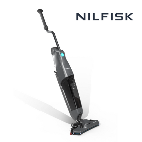 Nilfisk DRYFT Compact Floor Scrubber Dryer, showcasing a sleek design for effective cleaning in tight spaces.