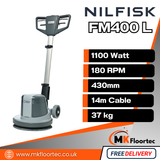 Nilfisk FM400 L Floor Scrubber - 180RPM Industrial Rotary Machine