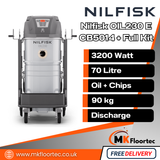 Nilfisk OIL230 E Industrial Vacuum Cleaner Oil, Coolant, Chip CB5014 + Full Kit