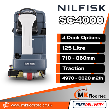 Nilfisk SC4000 Industrial Ride-On Floor Scrubber Dryer