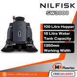 Nilfisk SW3000 Industrial Ride-On Sweeper