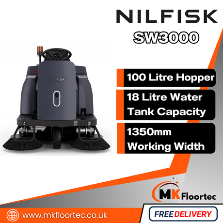 Nilfisk SW3000 Industrial Ride-On Sweeper