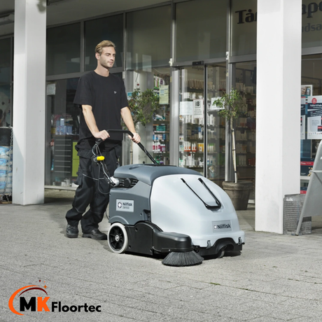 Nilfisk SW900 Walk-Behind Battery Powered Industrial Sweeper
