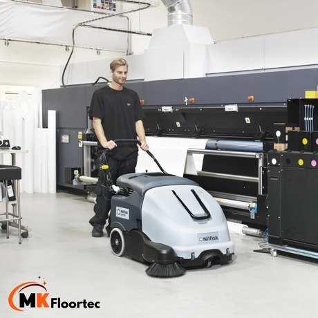 Nilfisk SW900 Walk-Behind Battery Powered Industrial Sweeper
