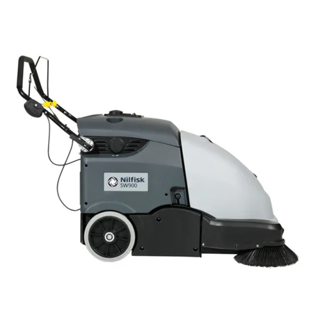 Nilfisk SW900 Walk-Behind Battery Powered Industrial Sweeper