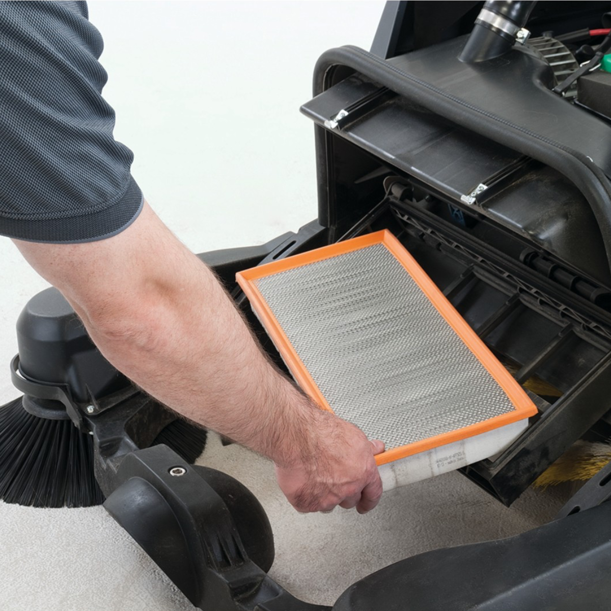 Nilfisk SW900 Walk-Behind Battery Powered Industrial Sweeper