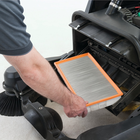 Nilfisk SW900 Walk-Behind Battery Powered Industrial Sweeper