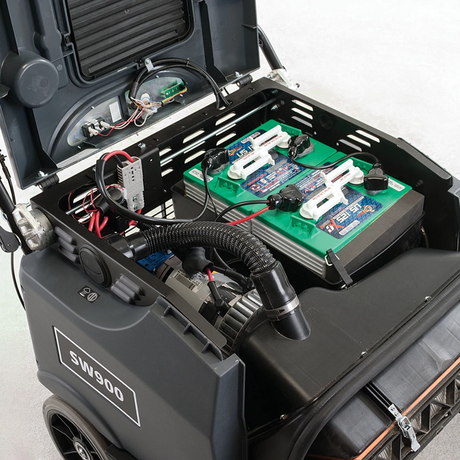 Nilfisk SW900 Walk-Behind Battery Powered Industrial Sweeper