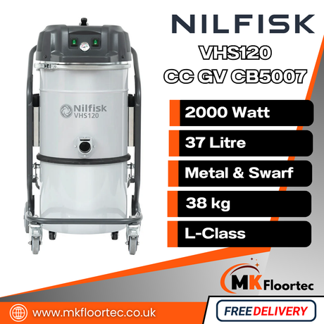 Nilfisk VHS120 CC GV Metal + Swarf Industrial Vacuum Cleaner CB5007 + Full Kit