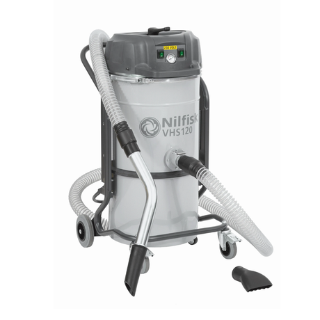 Nilfisk VHS120 CC GV Metal + Swarf Industrial Vacuum Cleaner CB5007 + Full Kit