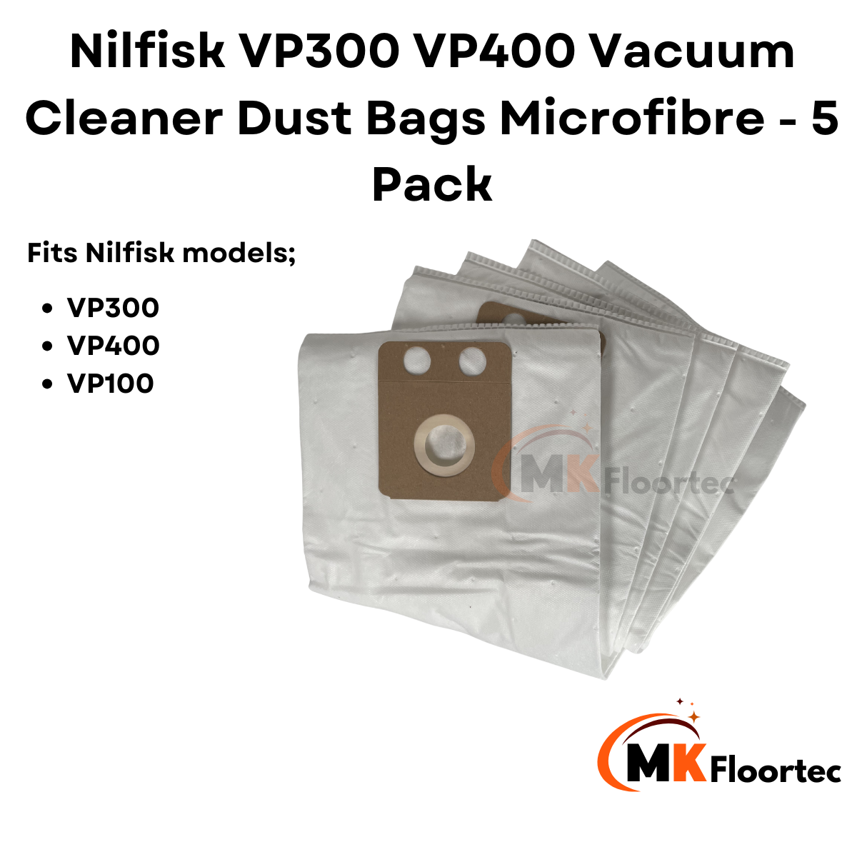 Nilfisk VP300 VP400 Vacuum Cleaner Dust Bags Microfibre
