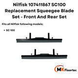 Nilfisk 107411867 SC100 Replacement Squeegee Blade Set