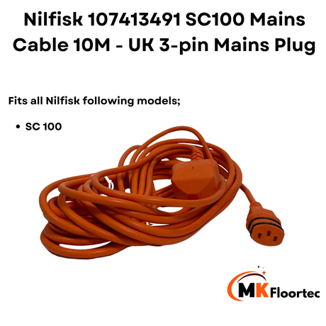 Nilfisk 107413491 SC100 Mains Cable 10M