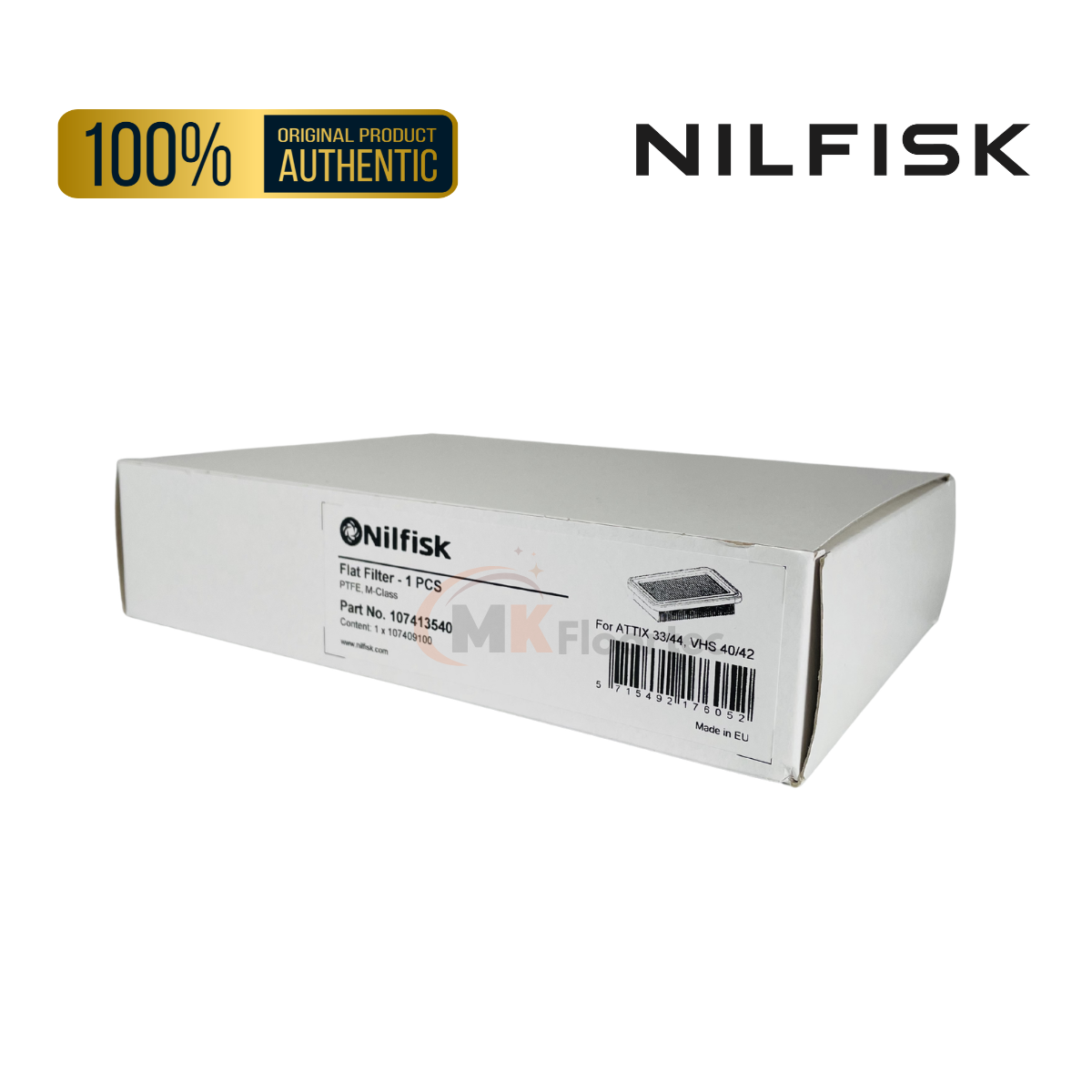 Nilfisk 107413540 ATTIX 33 & 44 M-Class PTFE Flat Pleated Filter