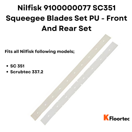 Nilfisk 9100000077 SC351 Squeegee Blades Set PU