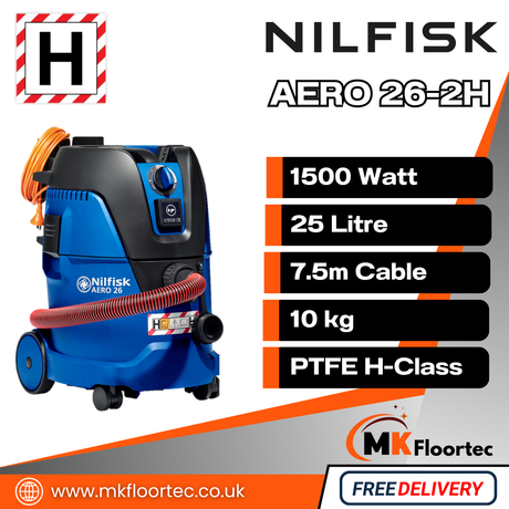 Nilfisk AERO 26-2H PC H Class Hazardous Dust Vacuum Cleaner
