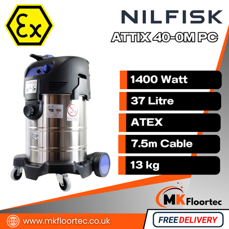 Nilfisk ATTIX 40-0M PC ATEX Type 22 Vacuum Cleaner