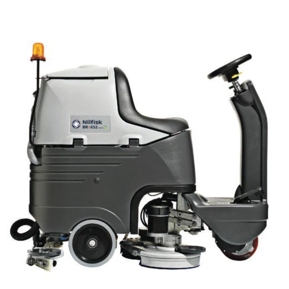 Nilfisk BR652 Ride On Battery Powered Scrubber Dryer With Charger