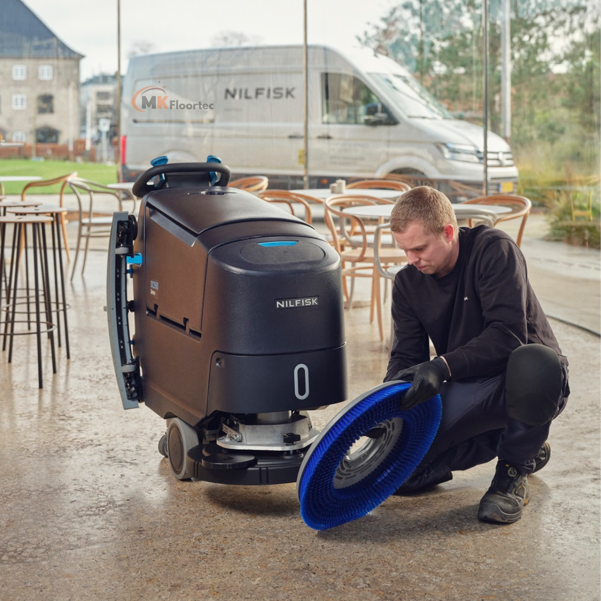 Nilfisk SC550 Walk-Behind Scrubber Dryer – Disc, Cylindrical & Orbital Floor Machine