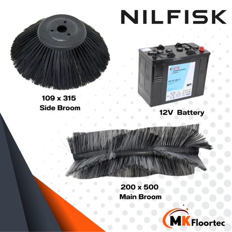 Nilfisk SW750 Walk-Behind Battery Powered Industrial Sweeper