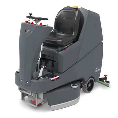 Numatic TRL720 ride-on scrubber dryer: cordless, 720mm scrub width, 120L capacity, Lithium battery, ideal for large areas