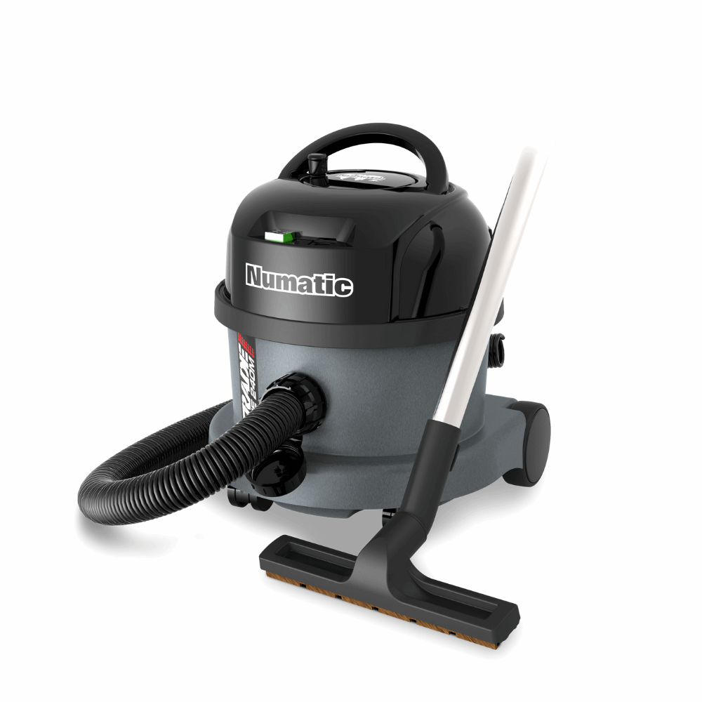 Numatic TRM240 M-Class vacuum cleaner with HEPA 14 filtration, 9L capacity, and 620W motor for site compliance and dust control. 