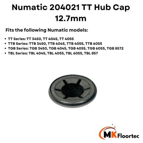 Numatic 204021 TT Hub Cap 12.7mm