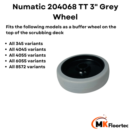 Numatic 204068 TT 3" Grey Wheel