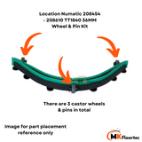 Numatic 208454 - 208610 TT1840 36MM Wheel & Axle Pin Kit