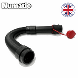 Numatic 901548 TT scrubber dryer dirty water emptying hose with adjustable cuff and cap closure for efficient waste disposal.  