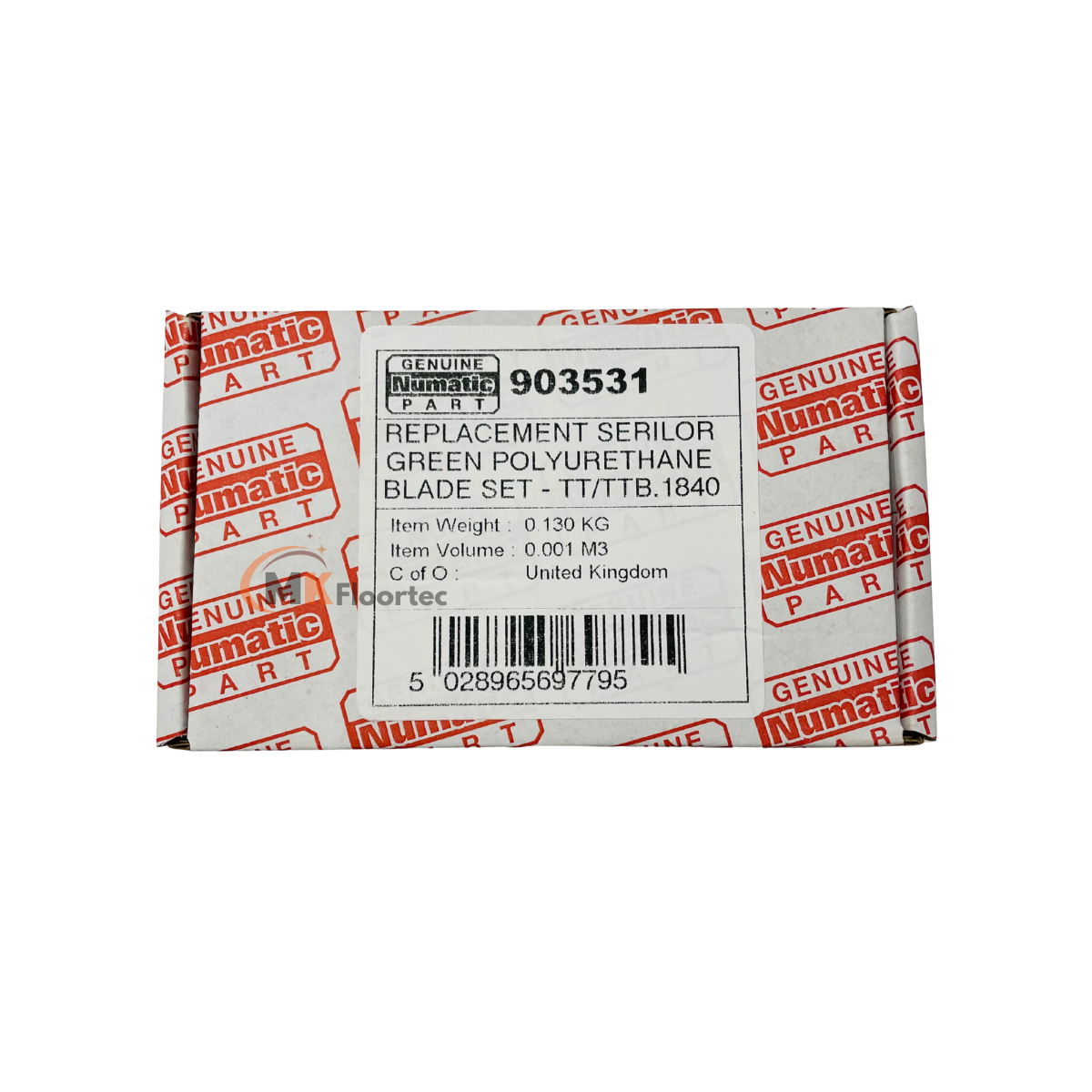 Numatic 903531 TT1840 Squeegee Blades Set - Front And Rear Set
