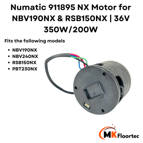 Numatic 911895 NX Motor for NBV190NX & RSB150NX | 36V 350W/200W