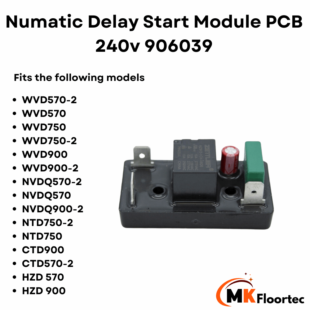 Numatic dual motor vacuum cleaner delay start PCB module 906039