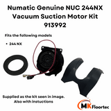 Numatic vacuum motor for NUC244NX scrubber dryer machine