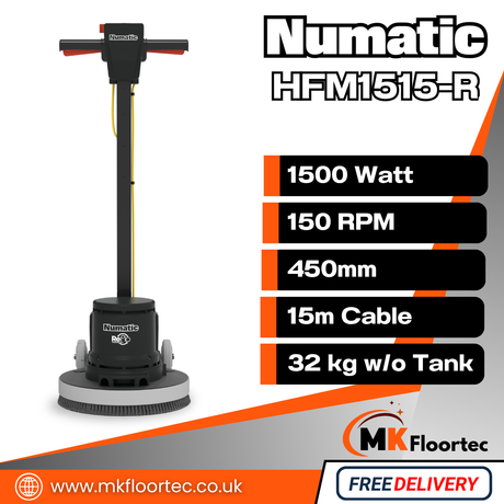 Numatic HFM1515-R Hurricane Floor Scrubber – 150RPM Industrial Rotary Machine
