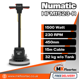 Numatic HFM1523-R Hurricane Floor Scrubber & Polisher – 230RPM Industrial Rotary