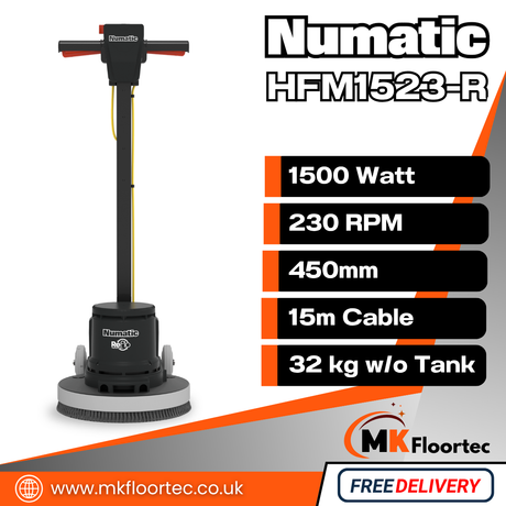 Numatic HFM1523-R Hurricane Floor Scrubber & Polisher – 230RPM Industrial Rotary