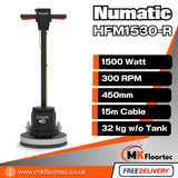 Numatic HFM1530-R Hurricane Floor Scrubber – 300RPM Industrial High-Speed Rotary