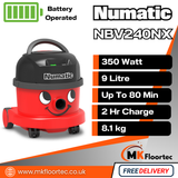 Numatic NBV240NX Cordless Vacuum Cleaner - Battery Henry Hoover
