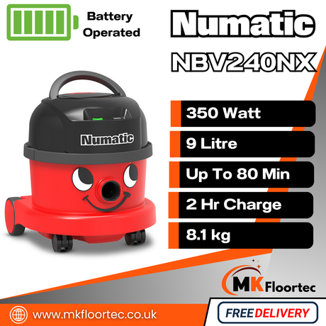 Numatic NBV240NX Cordless Vacuum Cleaner - Battery Henry Hoover