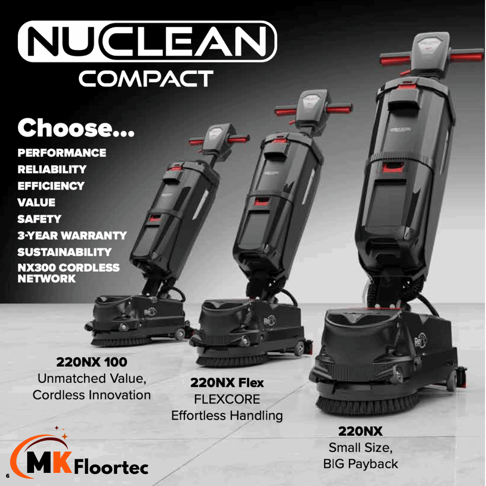 Numatic Nuclean Compact 220NX Floor Scrubber Dryer cleaning machines