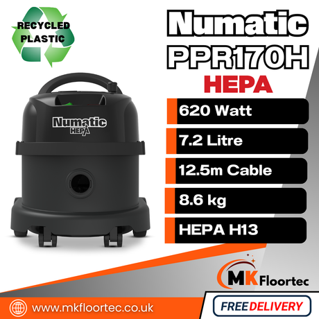 Numatic PPR170H HEPA Cylinder Vacuum Cleaner - Commercial Henry Allergy Hoover