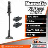 Numatic Quick NQ100 Commercial Cordless Stick Vacuum Cleaner (Twin Battery Edition)#11