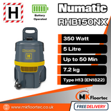 Numatic RHB150NX H-Class Cordless Backpack Vacuum Cleaner