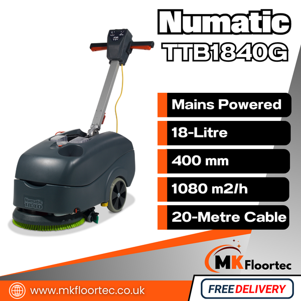 Numatic TT1840G Compact Mains-Powered Scrubber Dryer