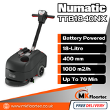 Numatic TTB1840NX-R Floor Scrubber Dryer - Battery Powered