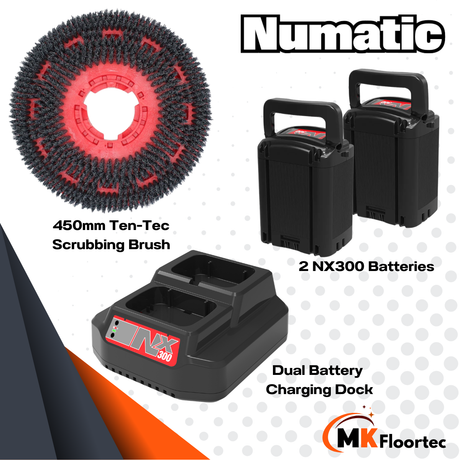 Numatic TTB3045NX-R Floor Scrubber Dryer - Battery Powered